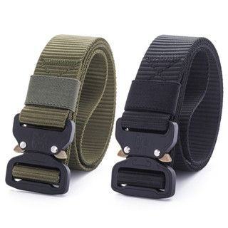 เข็มขัดผู้ชาย เข็มขัดเดินป่า เข็มขัด tactical belt เข็มขัดยุทธวิธี เข็มขัดทหาร เข็มขัดหัวเหล็กผ้าไนล่อน OCM