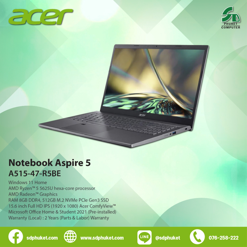 Notebook Acer Aspire A515-47-R5BE