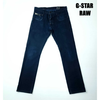 ยีนส์ G-Star Raw เอว 33 ผ้าด้านสีเข้ม ขากระบอกเล็ก