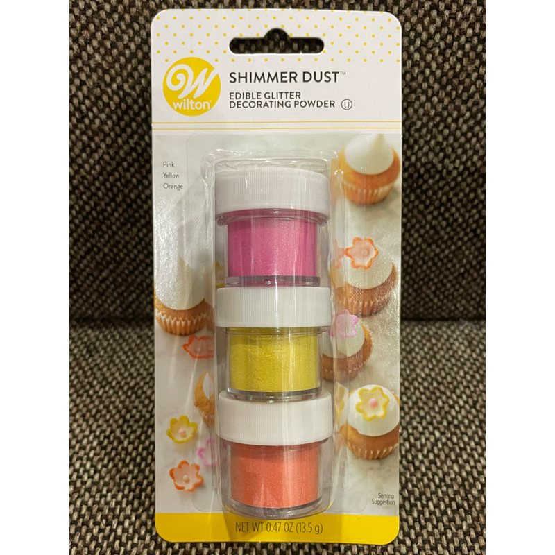 ของพร้อมส่ง glitter edible Wilton กากเพชร ทานได้ ผสมในเค้กขนม food grade 3กระปุก กลิตเตอร์กินได้ กากเพชรกินได้