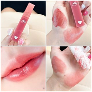 ลิปรุ่นใหม่ 4U2 Jelly tint น่ารักมาก เบอร์06 โทนชมพูออกส้มนิดๆ สีน่ารักทาได้ทุกวันเลย เนื้อเจลลี่ ฉ่ำๆ เกลี่ยง่าย ติดทน