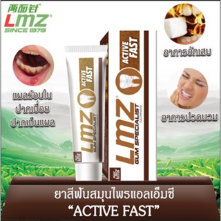 SET 10 ชิ้น LMZ 116 กรัม ยาสีฟันสมุนไพรไม่มีสารเคมี 100% แอลเอ็มซี แอคทีฟ ฟาส