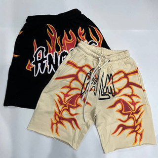 PALM ANGELS DISTRESSED FLAME SHORTS กางเกงขาสั้น แบรนด์ปาล์มแองเจิล