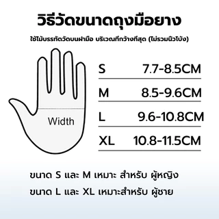 KitchenTalk ถุงมือยางไม่มีแป้ง ขาว (100 ชิ้น)
