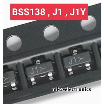 (5ตัว) BSS138 , J1 , J1Y , 0.2A 50V N-Channel Mosfet SMD SOT-23 (รหัสสินค้า M03270)