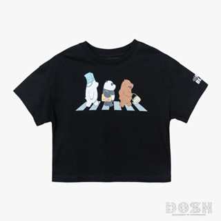 DOSH GIRLS CROPPED TOPS WE BARE BEARS เสื้อครอปเด็กผู้หญิง 9FBBGT1005-BL