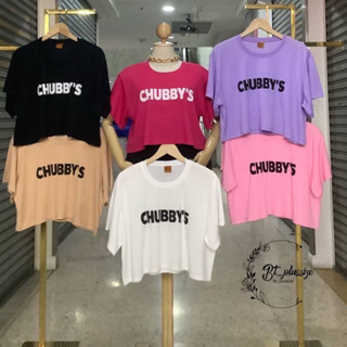 CHUBBY’S &amp;California Crop 🍡🍬🥐เสื้อครอปคอกลมสาวอวบ