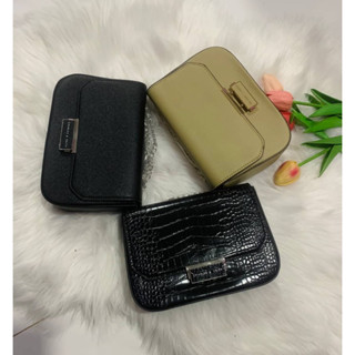 CHARLES &amp; KEITH CROC-EFFECT STRUCTURED CROSSBODY