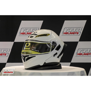 หมวกกันน็อค SOMAN HELMET รุ่น SM955-S PEARL WHITE