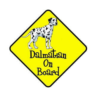 Dalmatian on Board สติ๊กเกอร์ สติกเกอร์ การ์ตูน ติดรถ สติ๊กเกอร์ติดรถ จุ๊บติดกระจก แม่เหล็กติดรถยนต์ BOA526