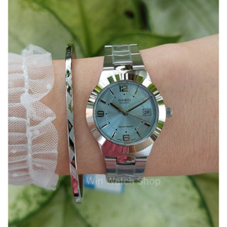 นาฬิกาข้อมือ Casio  รุ่น LTP-1241D-2A นาฬิกาผู้หญิง สายสแตนเลส หน้าปัดสีฟ้า สดใส -ของแท้ 100% รับประกันศูนย์ CMG 1 ปี