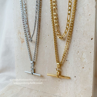 Chain necklace TINARI 1 silver สร้อยคอ สร้อยโซ่ สร้อยสแตนเลส เงิน ทอง สร้อยผู้ชาย y2k