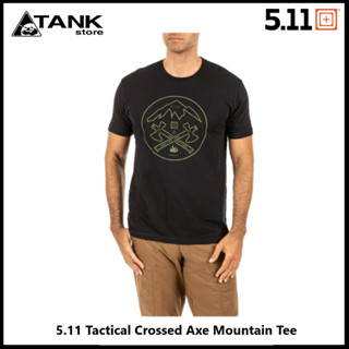 5.11 Tactical Crossed Axe Mountain Tee 41280ACY เสื้อยืดเนื้อผสมโพลีเอสเตอร์/ค็อตต็อน 60/40%ใส่สบาย ซักง่าย แห้งเร็ว สำหรับสวมลำลองหรือเล่นกีฬา