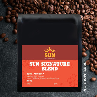 SUN Signature Blend เมล็ดกาแฟ บราซิล &amp; โคลัมเบีย (อาราบิก้า 100%) Coffee Bean 200g/500g