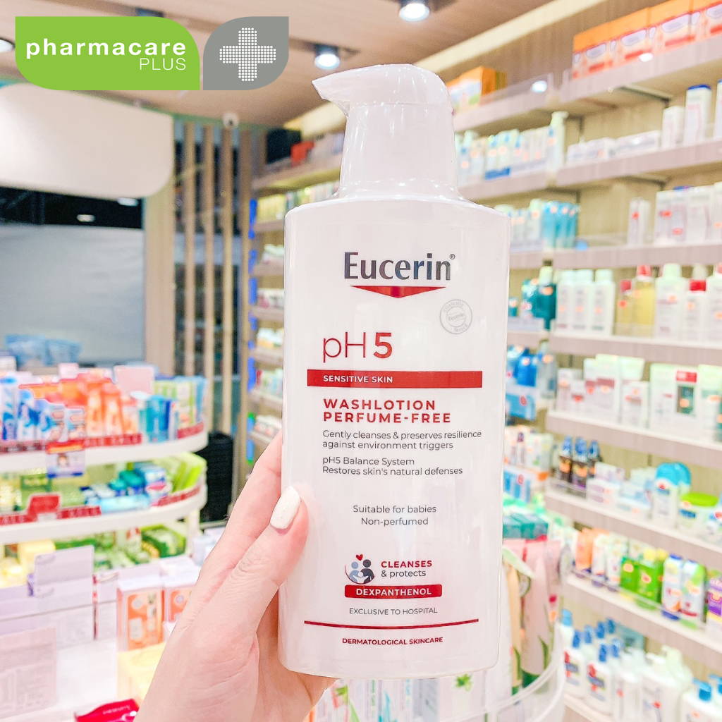 ✨แท้💯✨Eucerin pH5 washlotion perfume free วอชโลชั่น พาร์ฟูม-ฟรี สำหรับผิวแพ้ง่าย บอบบางพิเศษ