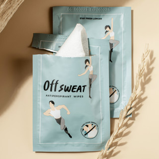 OFF SWEAT แผ่นเช็ดระงับเหงื่อ ระงับกลิ่นกาย รักแร้ขาว เรียบเนียน ไม่เป็นคราบ กำจัดแบคทีเรียใต้วงแขน