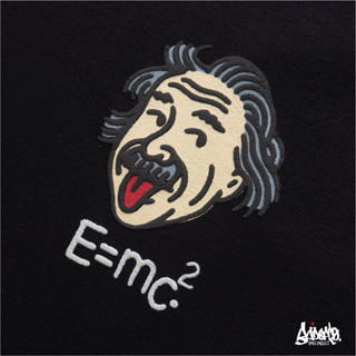 Just say Bad ® Oversize Long รุ่น iStyle / E=mc2 ( สกรีนนูน ) สีดำ ชาย หญิง เสื้อทรงA Einstein M L / OLS