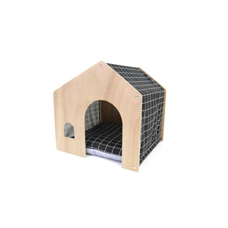 Pet house บ้านสัตว์เลี้ยง Minimal บ้านสุนัข บ้านแมว สีดำ 47x52x50cm RTPR22-2