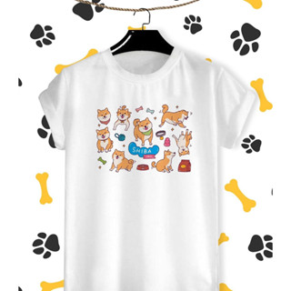 เสื้อยืดลาย น้องหมา Shiba