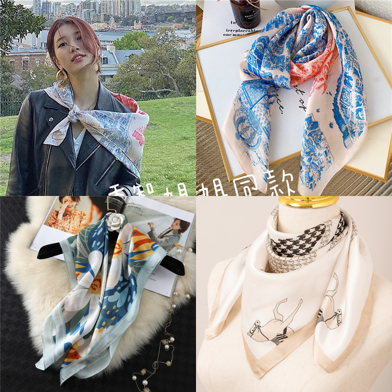 (2) ผ้าพันคอ คลุมไหล่ โพกศรีษะ ขนาด 70*70 cm รูปที่ 4