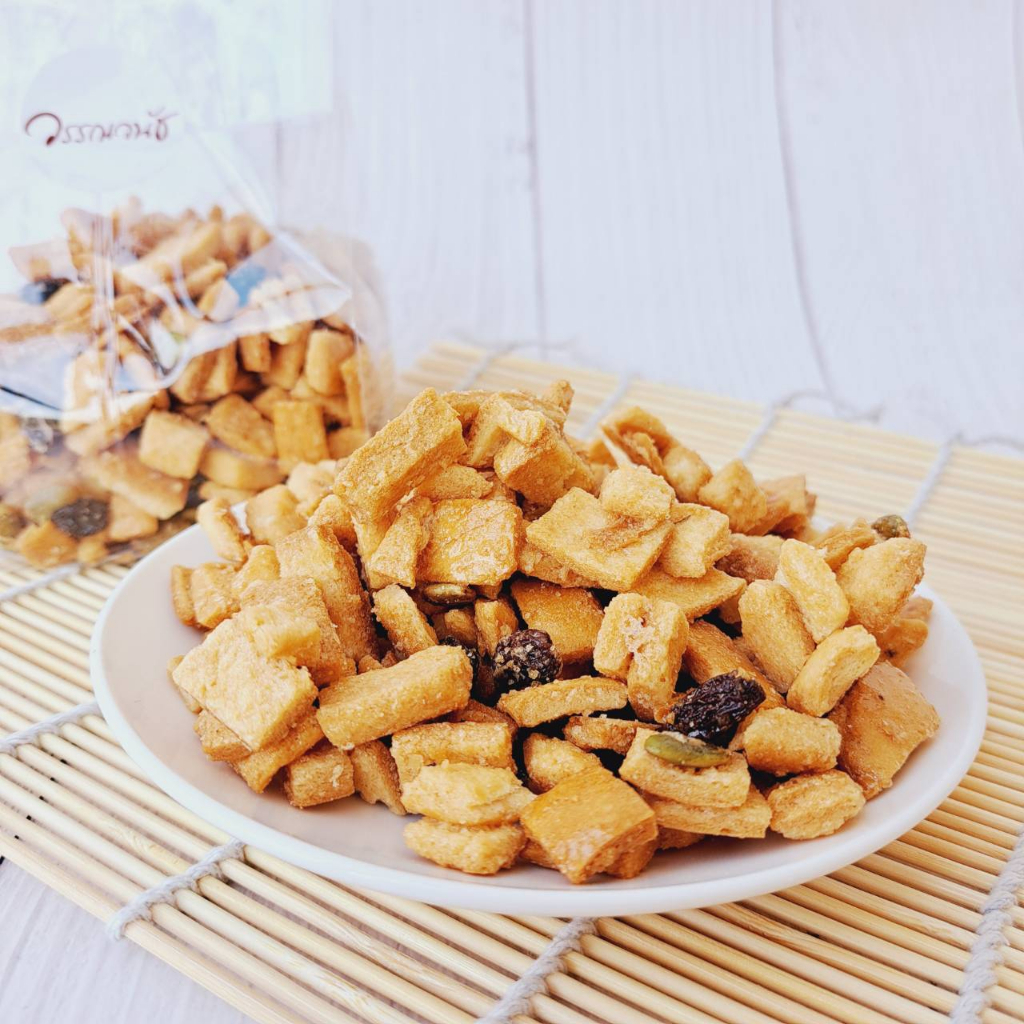 ขนมปังกรอบคาราเมล(ถุง) กรอบ อร่อย วรรณวนัชเบเกอรี่