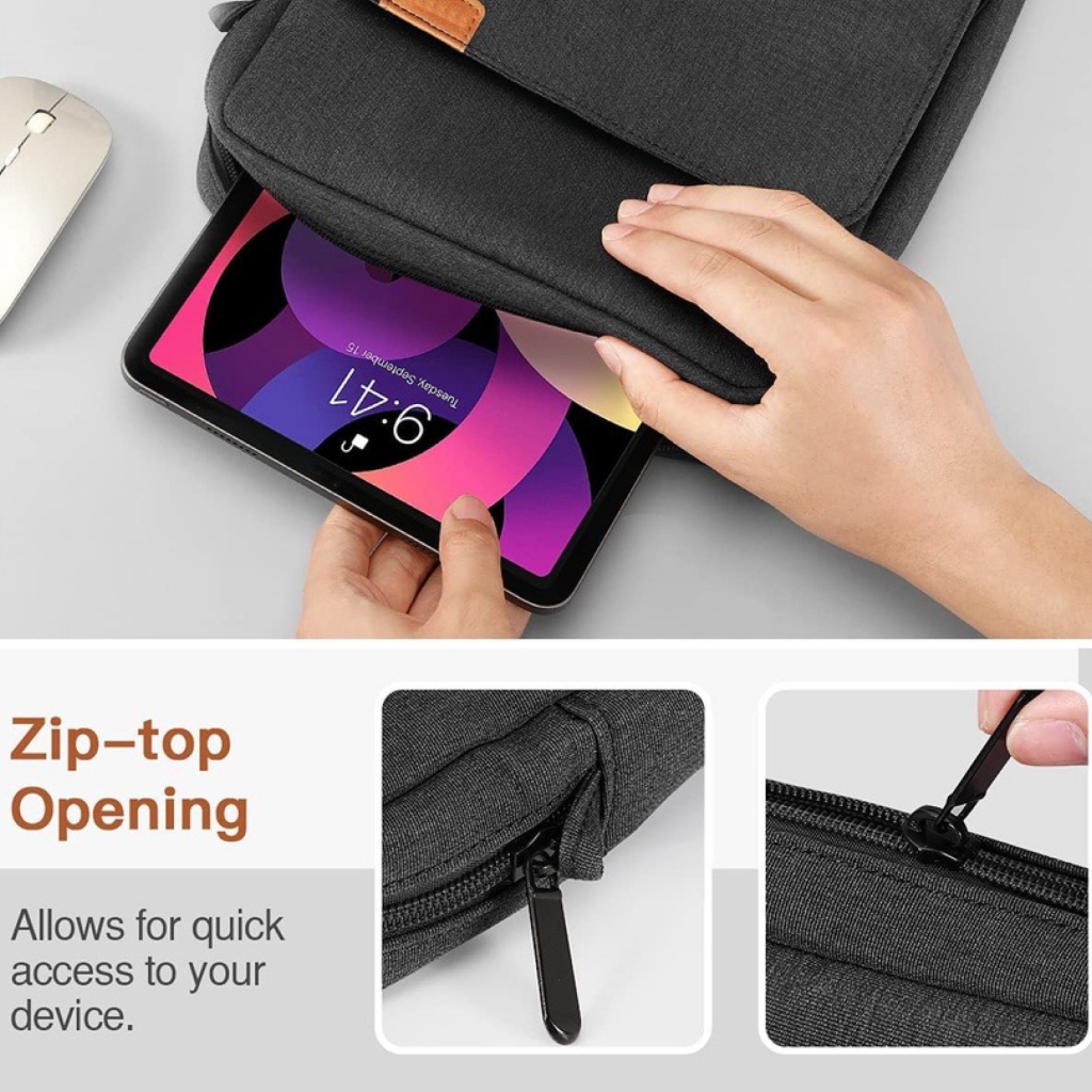 กระเป๋าสะพายข้าง Tablet Sleeve Bag with Shoulder Strap แท็บเล็ต 9-11Inchกันน้ํา 9-11 นิ้ว สําหรับ Pad/Mac/Air/Pro13.3