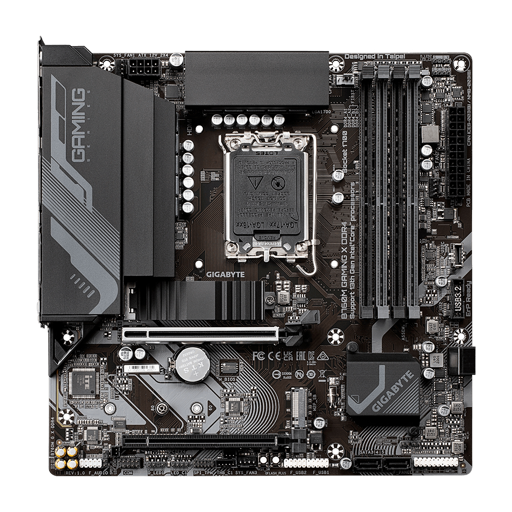 MAINBOARD (เมนบอร์ด) GIGABYTE B760M GAMING X DDR4 (REV. 1.0) (SOCKET LGA 1700) (MICRO-ATX)