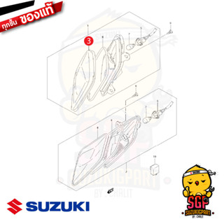 เลนส์ไฟเลี้ยวหน้า LENS, FRONT TURNSIGNAL แท้ Suzuki Shogun 125 โฉมแรก