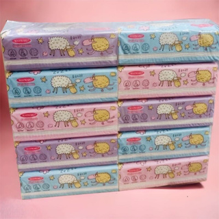 ทิชชู่ลายลิขสิทธิ์แท้ 100%  Greenair Tissue Sanrio หนา 3 ชั้น 1 ห่อ มี 240 แผ่น(แบบแบ่งขาย)