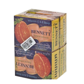 เบนเนท สบู่ก้อน สูตรซีแอนด์อี สีส้ม 130 กรัม x 4 ก่อน