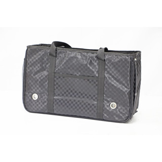 Pet Carrier Bag กระเป๋าใส่สัตว์เลี้ยง ลาย Checkered สีดำ 19x50x30cm PB-5019-3