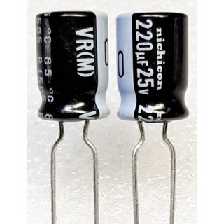 Nichicon VR 220uf 25v capacitor ตัวเก็บประจุ คาปาซิเตอร์