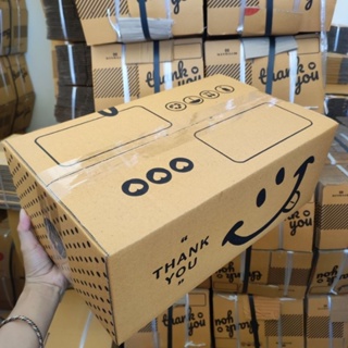 กล่องพัสดุฝาชน Thank You เบอร์ ( D จำนวน 20ใบ ) ขนาด 22x35x14 cm กล่องไปรษณีย์  กล่องพัสดุ ราคาถูก