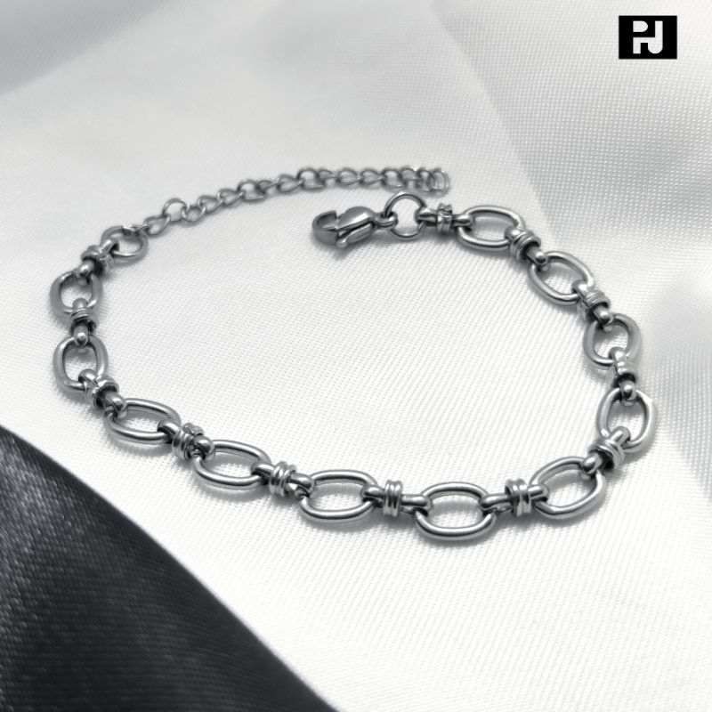 [PJ.Gallery] - Amity สร้อยข้อมือสแตนเลส unisex ใส่ติดตัวได้ ใส่อาบน้ำได้ เหมาะสำหรับผู้หญิง ผู้ชายและอื่นๆ