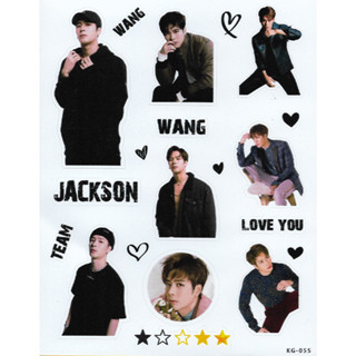 jackson wang GOT7 แจ็คสัน หวัง 2 แผ่น สติกเกอร์ดารา ศิลปิน นักร้องเกาหลี สติกเกอร์ โน๊ตบุ๊ค หนังสือ สมุด สติกเกอร์ไดคัท