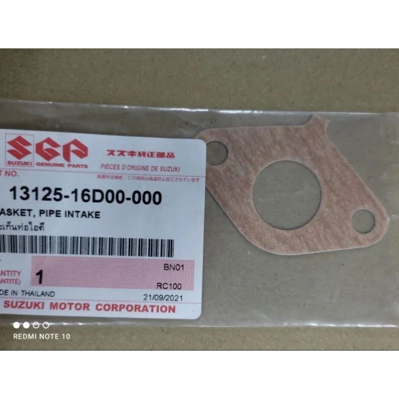 ปะเก็น ท่อไอดี คอรีด suzuki RC100 RC110 คริสตัล Crystal แท้ศูนย์ 13125-16D00-000