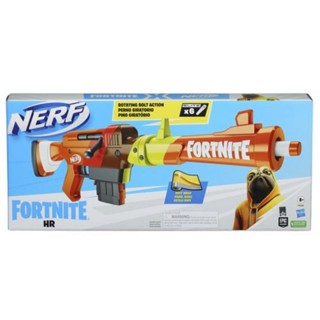 Nerf Fortnite HR Dart Blaster Gun, Ruff Wrap Design, Rotating Bolt, Detachable Barrel