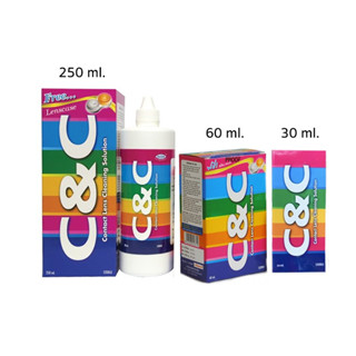 น้ำยา C&amp;C Contact Lens Cleaning Solution 30 ml / 60 ml / 250 ml