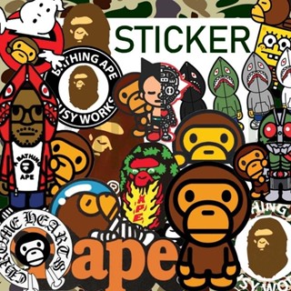 สติ๊กเกอร์ Sticker Bape หมี สติ๊กเกอร์กันน้ำ ติดวัสดุผิวเรียบทุกชนิด ส่งเร็ว ติดรถ