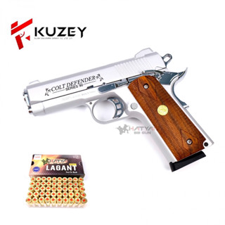 แบลงค์กัน KUZEY M1911 4” COLT DEFENDER เงินด้าน กริปไม้ แถมลูก 1 กล่อง ผู้ซื้ออายุ 21 ปีขึ้นไป ส่งภาพถ่ายบัตรในแชท