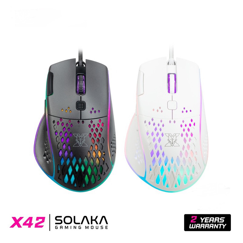 NUBWO X42 SOLAKA GAMING MOUSE เมาส์มาโคร เมาส์เล่นเกมส์ เมาส์เกมมิ่ง
