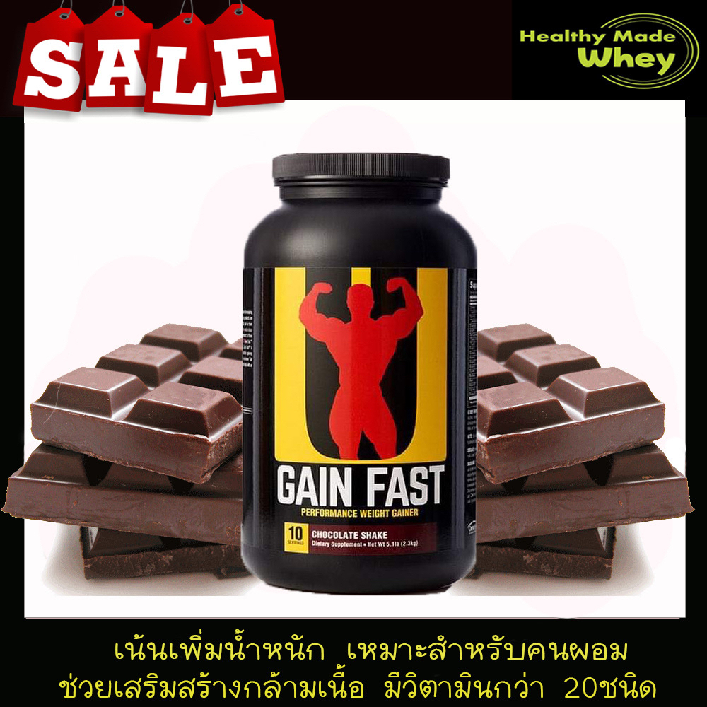 Gain Fast 3100 5.1lb Chocolate (เน้นเพิ่มน้ำหนักและช่วยเสริมสร้างกล้ามเนื้อ)