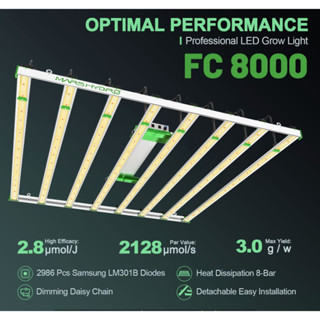 🔥ของแท้ พร้อมส่ง🔥ส่งฟรี 🔥 ถุกที่สุด 🔥 Mars Hydro FC8000 Samsung LM301B 800W CO2 LED Grow Light ไฟปลูกพืช ไฟเทพ