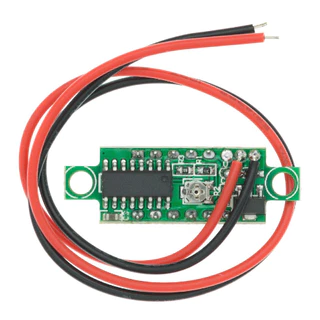 1pcs (0.28 นิ้ว) DC 2.5-30V เครื่องทดสอบแรงดันไฟฟ้าดิจิทัล ขนาดเล็ก หน้าจอ LED ชิ้นส่วนอิเล็กทรอนิกส์ 2 สาย วัดโวลท์12v