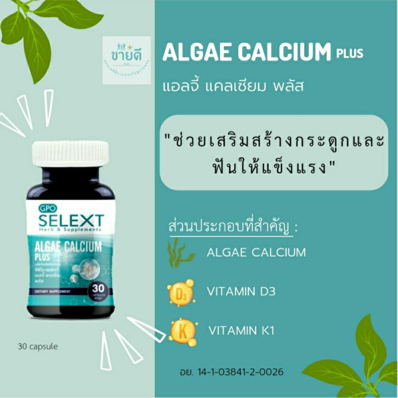แคลเซียม Algae Calcium - องค์การเภสัชกรรม