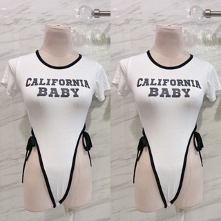 บอดี้สูทกุ๊นขอบแขนสั้น สรีน California baby