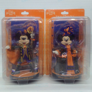 Disney 2010 : Mickey and Minnie - Disney Sea - Halloween Event Mysterious Masquerade Figure - งานแท้ มือ1 ไม่แกะ