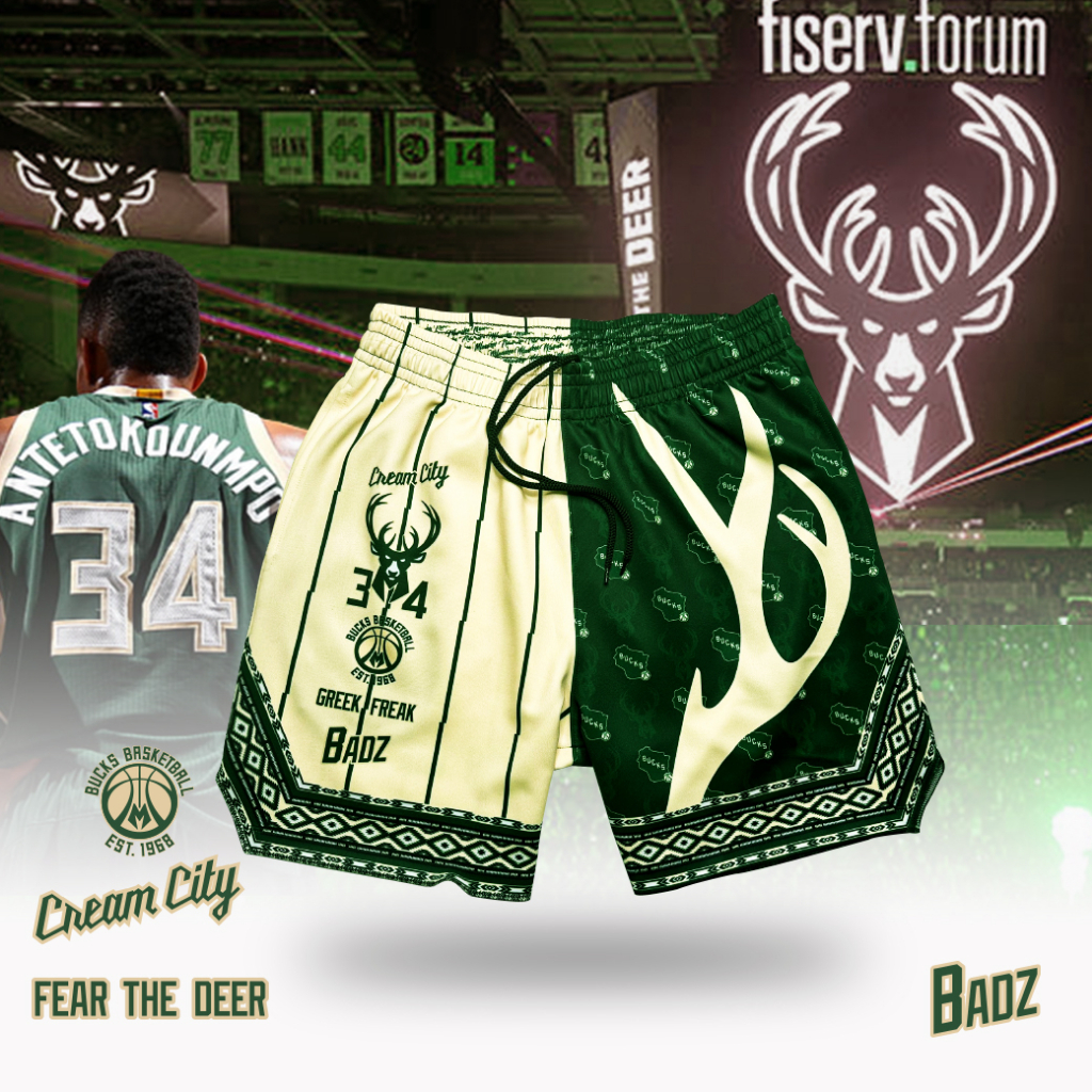 กางเกงบาสขาสั้น Badz Xero Yanis Cream City Edition มีไซซ์ใหญ่