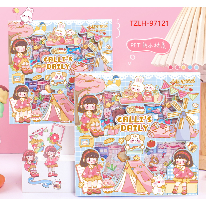 พร้อมส่งในไทย❗❗ สติ๊กเกอร์ 100แผ่น 🧡 Sticker ชุด PVC น่ารักกันน้ำ ตกแต่ง สติ๊กเกอร์ไดคัท ลายน่ารัก 🧡 - รูปที่ 2