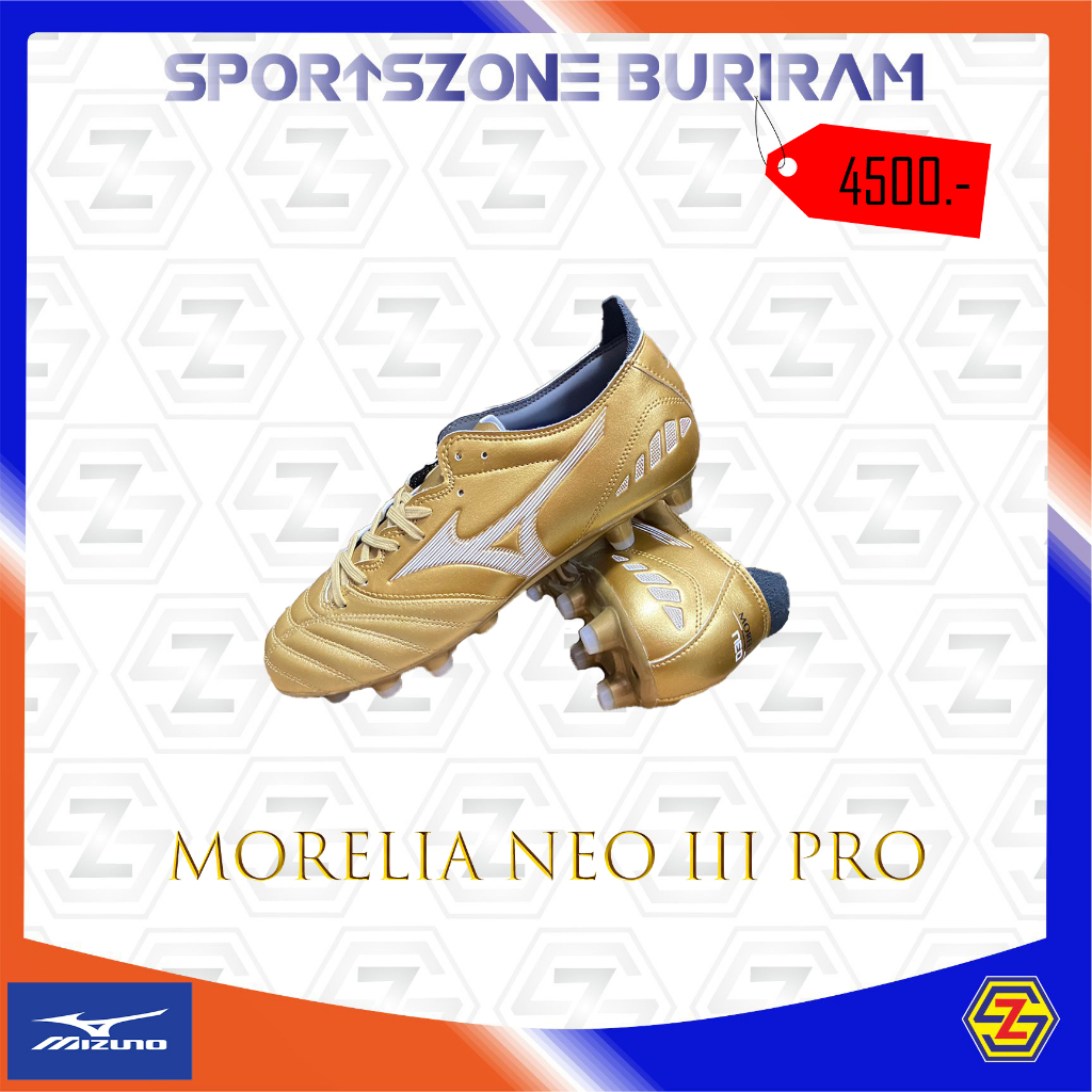 รองเท้าฟุตบอล (สตั๊ด) Mizuno มิซูโน่ รุ่น MORELIA NEO III PRO 📍 รหัส P1GA238352